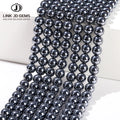 Wholesale Natural Terahertz Round Loose Beads Diy Bracelet Gifts for Men Women Healing Stone 4 6 8 10 12 14MM Jewelry Making