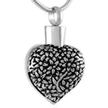Stainless Steel Christian Life Tree Heart Urn Pendant Necklace Flower Ash Keepsake Memorial Holder Tree Gift Pet Cremation Jewel