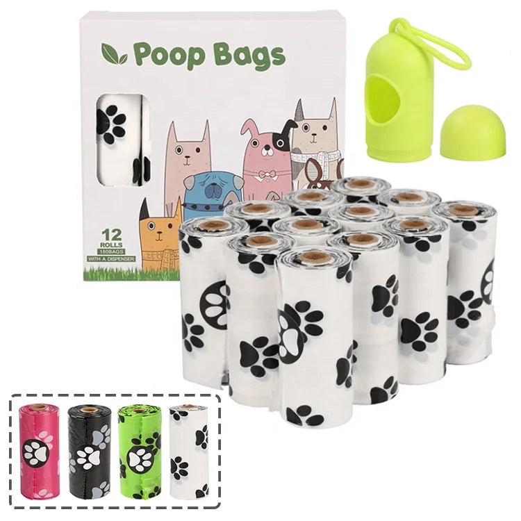 Compostable Biodegradable Bolsas Caca Perro Pet Dog Poo Bags Bolsas De Maiz Almidon Para Caca De Perro