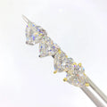 Fashion Jewelry Hip Hop Men Women Gra Moissanite Diamond Gold Plated Silver 925 Sterling Moissanite Heart Stud Earrings