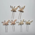 SLBRIDAL Handmade Rhinestones Freshwater Pearls Bridal Hair Pin Wedding Hair Stickers Hair Accessories Bridesmaids Women Jewelry