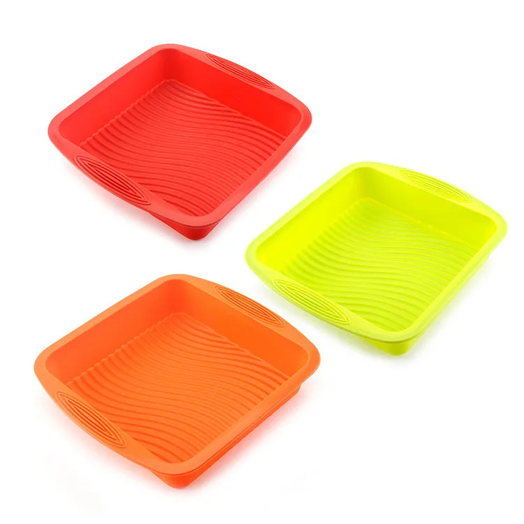 Early Riser Silicone Baking Pans Set - Non-Stick Bread Toast Cake Molds - Kitchen Cooking Tools