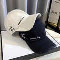 Baseball Cap for Women Men Embroidery Adjustable Solid  Distressed Trucker Hat Cotton Washed Fashionable Golf Ball Cap Unisex