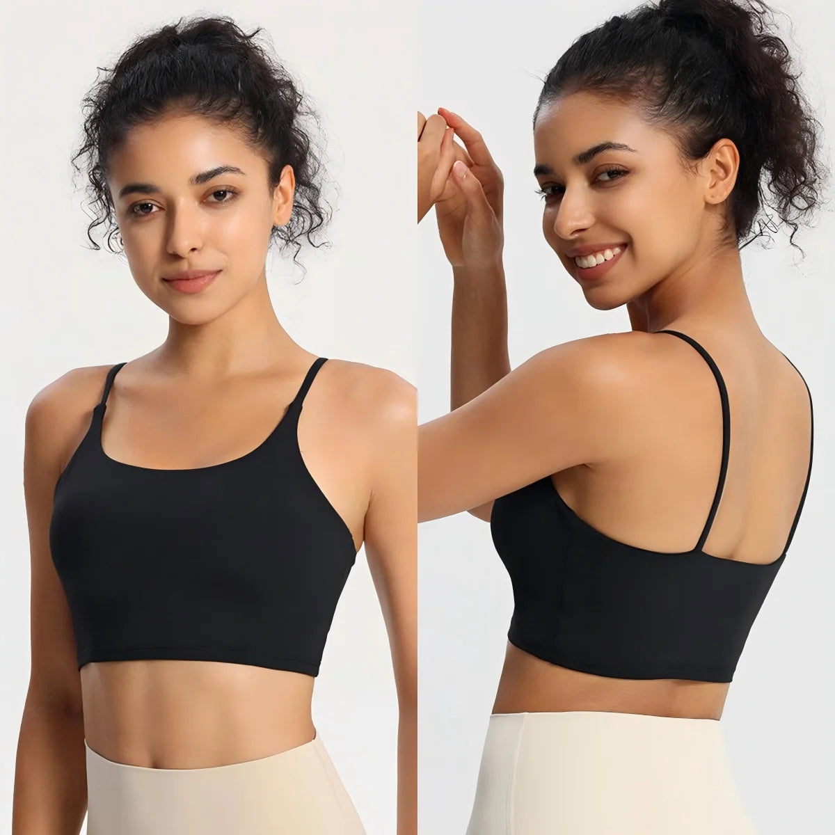 MAYYOUNG Women's Active Wear Sport Bra New Custom Logo Push-up Plus Size Cross Seamless Four-Way Stretch Adjustable Running Bra