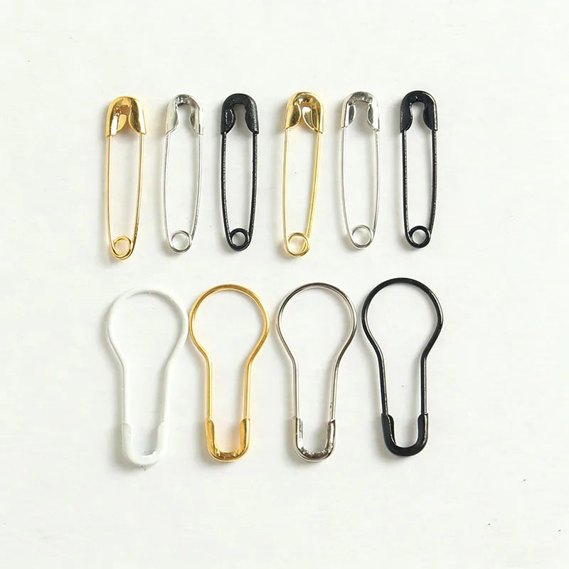 Colour Safety Pins Brass Material Iron Safety Pin Pear Shape Gold Safety Pin