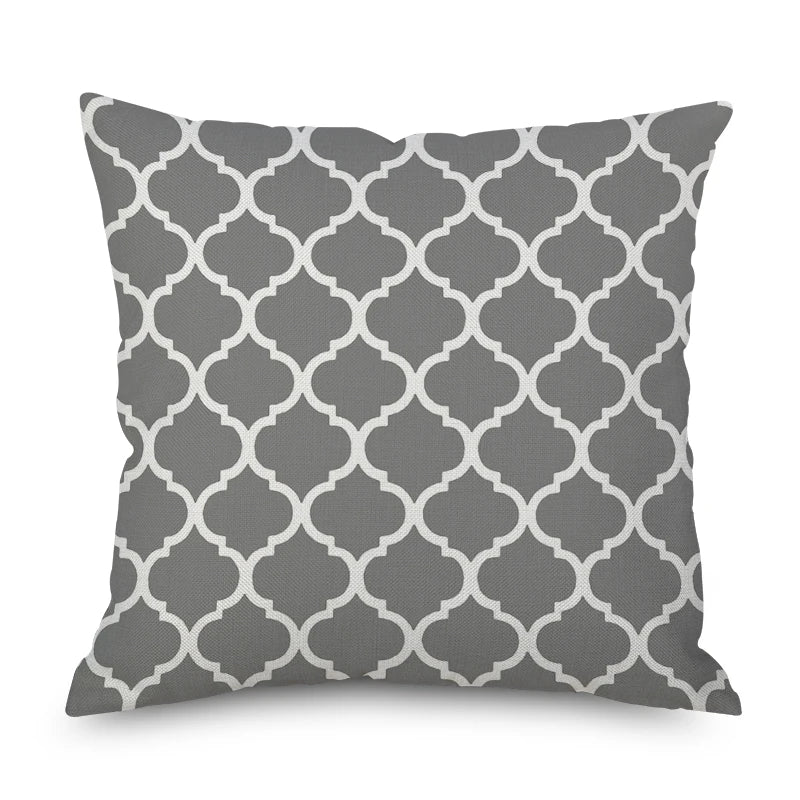 Geometric Cushion Cover 45x45 Polyester Blue Red Pillow Covers Decorative Sofa Cushion