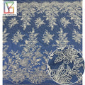 French White Bridal Tulle Embroidery Sequin Beaded Lace Fabric Handmade Luxury Wedding Beads Lace Fabric for Dresses Women