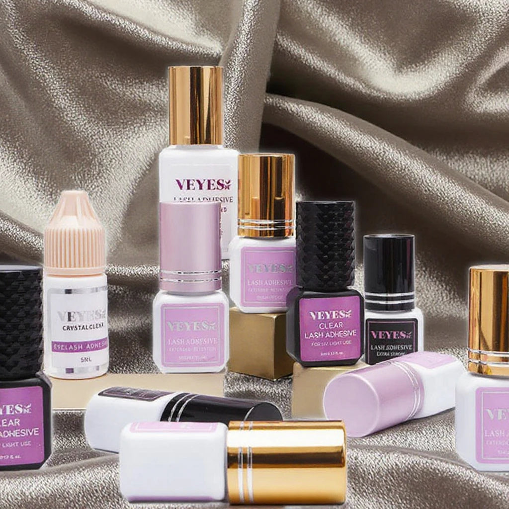 VEYES Custom Long-lasting Fast-Drying Eyelash Glue 0.5s 1s 2s Low Fume Private Label Bottle Package Wholesale