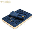 WYP -2022 New Suede Leather Display Tray t for Necklace Watch Ring Earring Display Jewelry Tray Stand for Jewelry