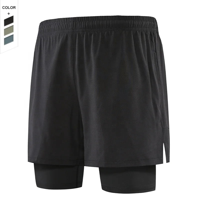 OEM Service Basketball Shorts Running Quick Dry Double Layer Sports Shorts for Men Fitness Training Activewear