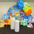 Circle Characters Cartoon Custom Kids Party Birthday Event Fabric Round Backdrop Stand for Wedding Events
