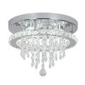 Custom Design Modern Bedroom Luxury Stainless Steel Chrome LED Crystal Ceiling Lights with 6000K