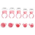 100 Pcs/Pack Disposable Eyelashes Glue Ring Holder for Eyelash Extension Pallet Eye Lashes Lash Glue Rings Cup Tools Eyelashes