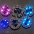 Party bar Colorful LED Cup coaster LED Pad Adhesive LED Light Sticker Label LED Bottle coaster for KTV Club