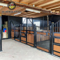 CE Certification JH High Density Carbonized Bamboo Horse Stable Hot Dipped Galvanized Permanent Horse Stable Panels