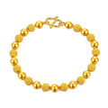 Dubai Jewelry the Same Ese  Gold Plated Women's Bracelet in the Gold Plated Shop Gold Plated-Plated Matte Smooth Beaded Bracelet