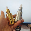 Refillable Electroplated Gold Silver Glass Bottle 5ml 10ml 20ml 30ml 50ml 100ml Essential Oil Dropper Bottle for Cosmetics