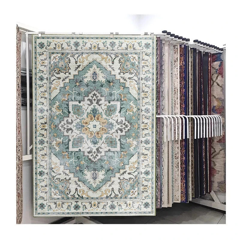 Vintage Turkish Non-slip Floor Mat Bohemian Machine Made Large Carpet Soft Pile Area Rug for Home Washable Living Room Carpet MegaBDM