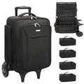 Relavel Extra Large Rolling Makeup Trolley Case Makeup Backpack for Makeup Artist Hair Tool Storage Organizer Cosmetic Bag Case
