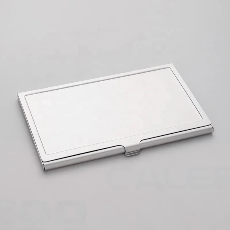 Custom Logo Metal Business Card Holder Sublimation Blank Aluminum Card Case