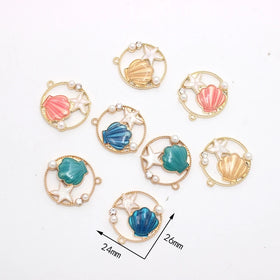 Shell Starfish Charms Fish Marine Collection Bracelet Pendant Sea Natural Southern Charm Jewelry
