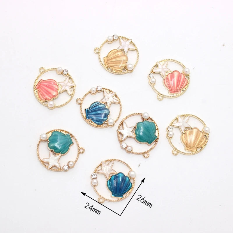Shell Starfish Charms Fish Marine Collection Bracelet Pendant Sea Natural Southern Charm Jewelry