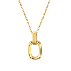 Yiwu DAICY Waterproof Non Tarnish Stainless Steel Oval Pendant Necklace Simple Cheap Necklace Wholesale Jewelry Women