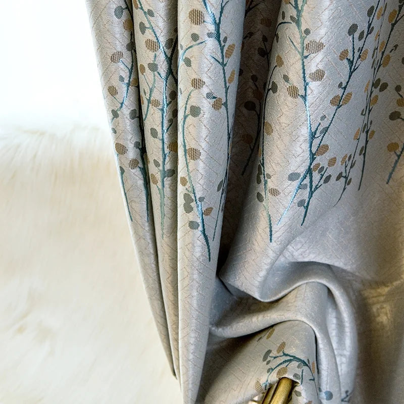 Factory Wholesale Northern Europe Jacquard Curtain Fabrics for Living Dining Room Bedroom High Shading Fabrics