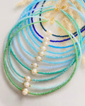 Classic Design Antique Natural 3mm Colorful Crystal Freshwater Pearl Glass Beaded Choker Necklace for Girls Women Jewelry