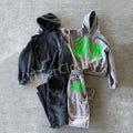 Manufacturer 400 Gsm 100% Cotton Hoodies and Sweatpants Sweatsuit Men Puff Print Acid Wash Tracksuit for Men