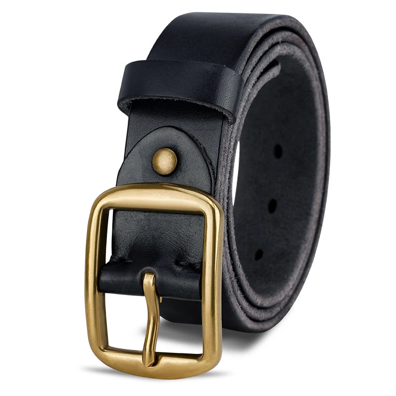 Wholesale Men Pin Buckle Leather Belt Business Men Custom Fashion Luxury Genuine Cow Leather Belt for Men