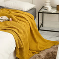 Wholesale New Spring  Waffle Plaid Blanket Fashionable  Wearable Organic Cotton Knitted  Blanket Home Decoration YS
