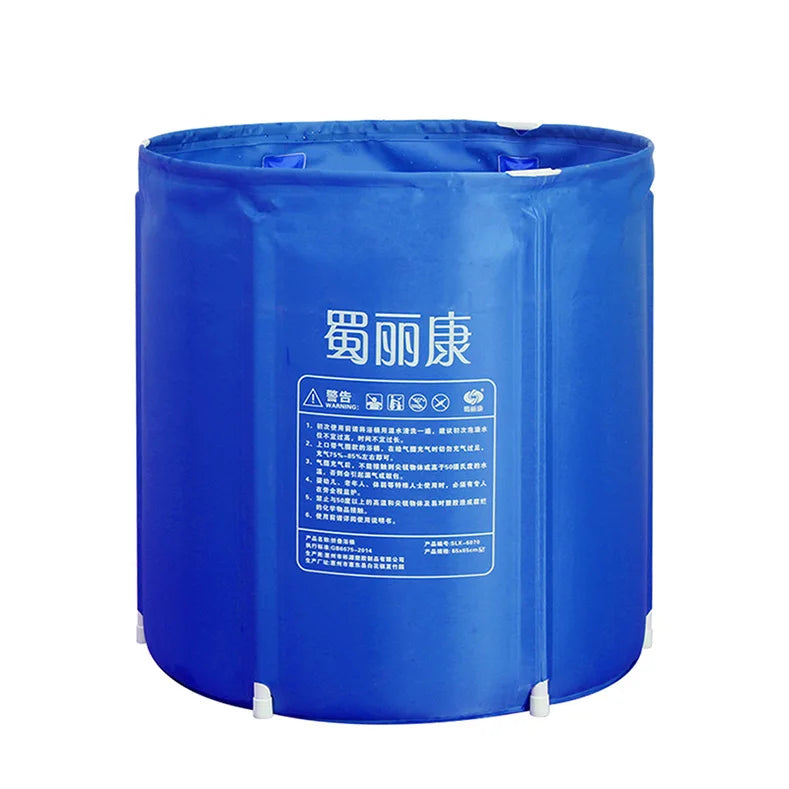 Chufang Customized Plastic PVC Small Round Sitting Deep Soaking Folding Portable Ice Bathtub Freestanding Soaking Tub