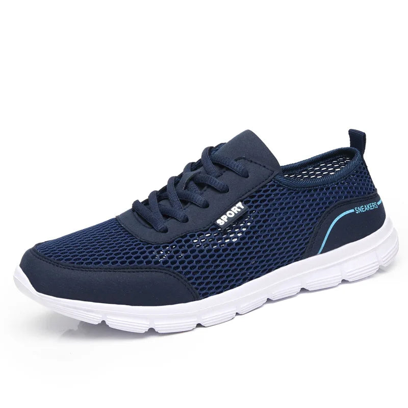 Men's New Solid Colour Trendy Casual Shoes Elastic Mesh Breathable Men's Running Shoes Anti-slip Resistant Men's Sports Shoes