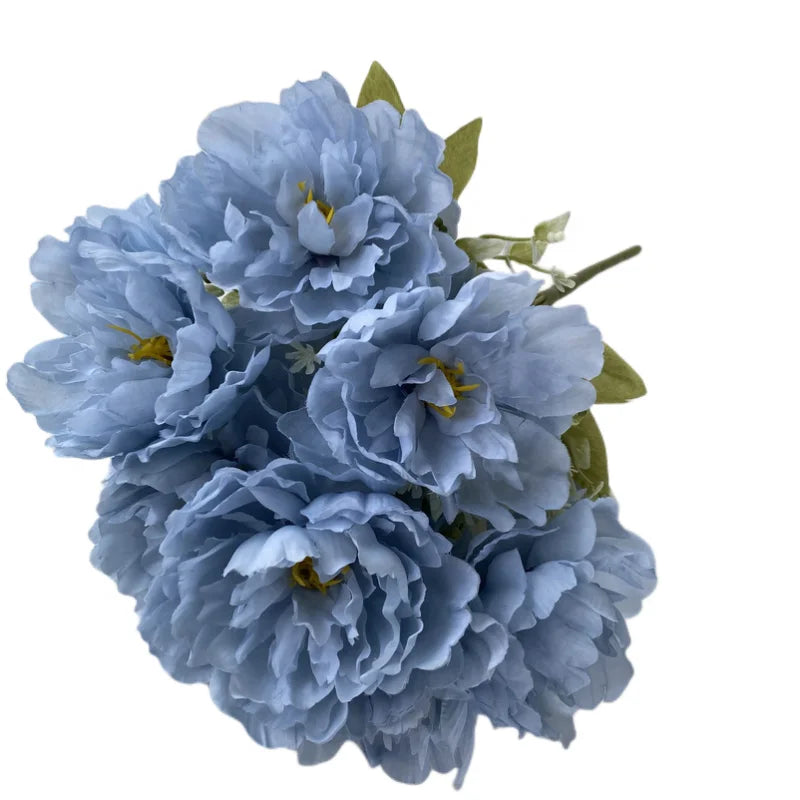 Wholesale 7 Heads Peonies Bush Silk Artificial Flower Peony Bouquet for Home Wedding Decor