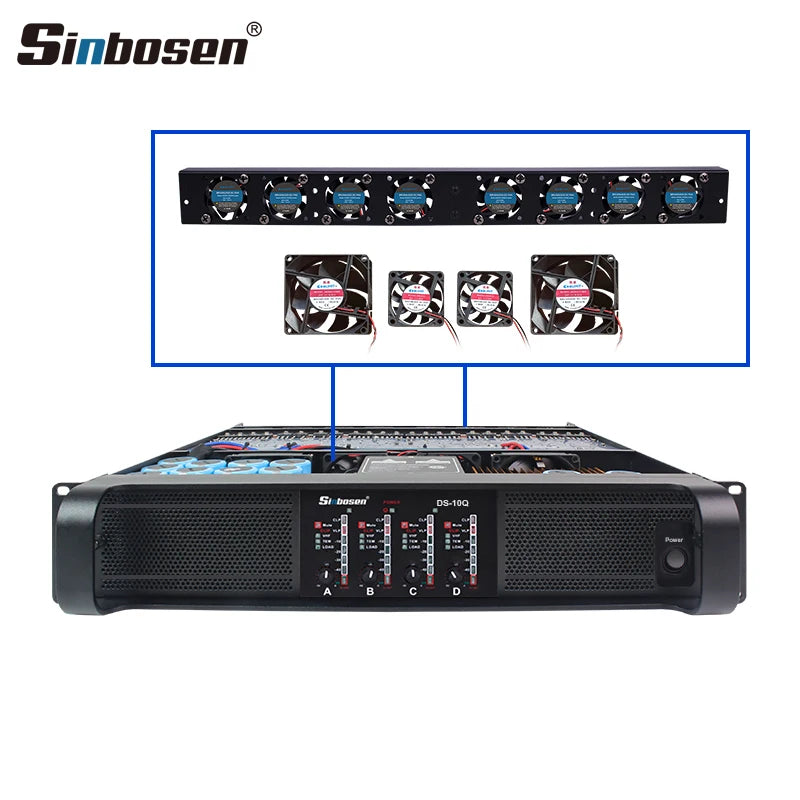 DS-10Q Sound System for Stage Performance 4 Channel Amplifier Class Td Karaoke  Line Array Speakers