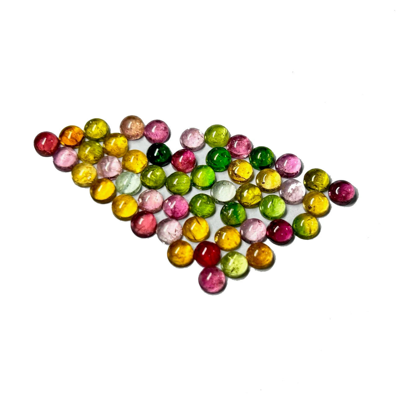 Tourmaline Cabochon 1.5mm to 5mm Round Flat Bottom Cabochon Natural Tourmaline Gemstone