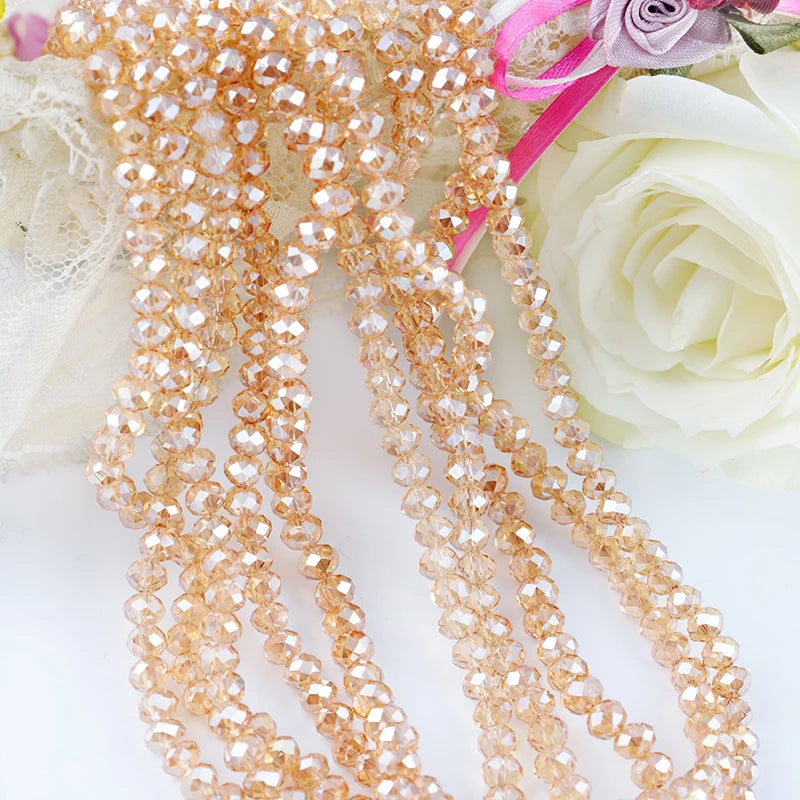 4mm Hot Sale Crystal Beads Rondelle Beads Factory Directly Sale Glass Beads