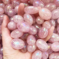 Crystals Wholesale Bulk Tumble Natural Angel Aura Rose Quartz Tumbled Healing Crystal  Stone