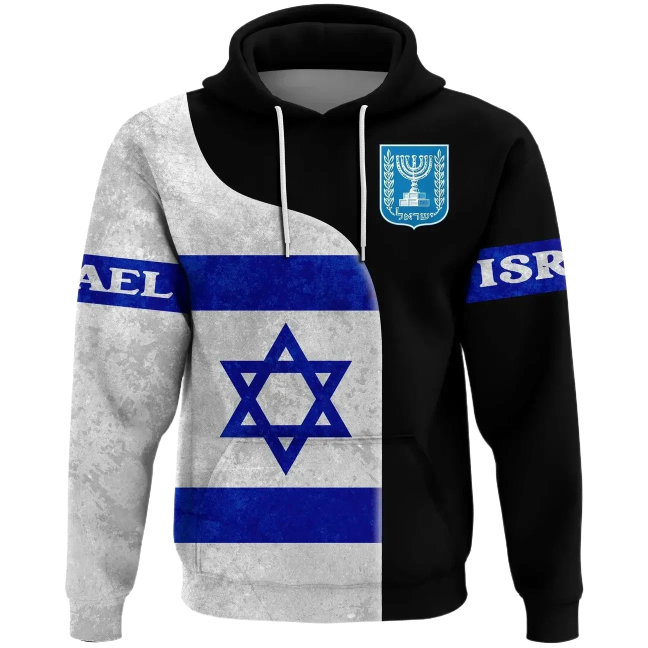 Fitspi 3d Print Sport Israel Country Flag Unique Men Women Hrajuku Casual Streetwear Hoodie Zip Sweatshirt Wholesale