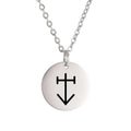 Vintage Viking Talisman Necklace Small Charm Odin Symbol Stainless Steel Pendants Necklace Good Luck Amulet