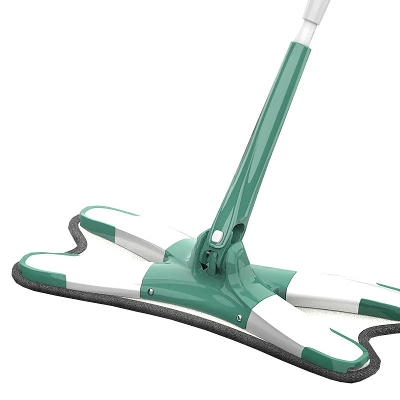 X-type Flat Floor Mop With Replace Cloth Heads 360 Degree Squeeze Mop Hand-free Wash Household Lazy Mop Home Cleaning Tool