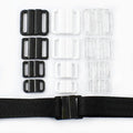 Meetee CN301 25mm Clothing Accessories Luggage Strap Swimsuit Plastic Interlocks Buckle Underwear Adjusting Buckle