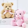 Wholesale 10cm Cute Soft Mini Toy Plush Teddy Bear Keychain Small Size Soft Mini Teddy Bear Plush Toy Stuffed Animals Key Chains