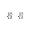 925 Sterling Silver Geometry Crystal Earrings Women Simple Fashion Wedding Jewelry Accessories