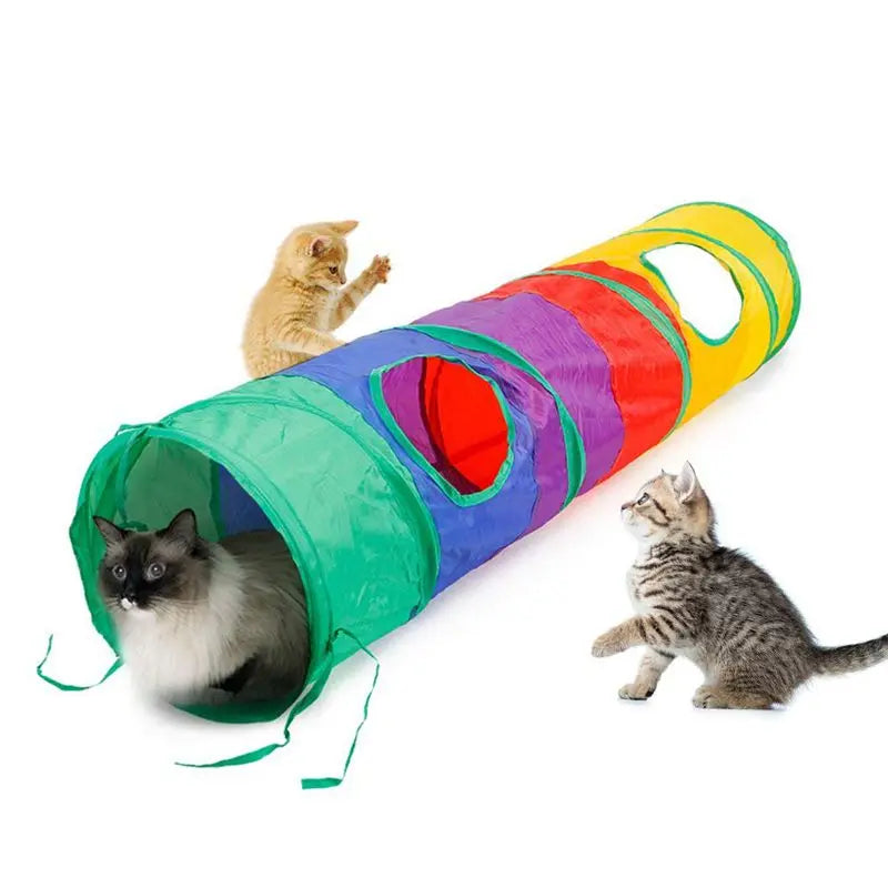 Cat Tunnel Pet  Collapsible Tube Cat Toy Indoor Outdoor Kitty Puppy Toys for Puzzle Exercising Hiding Training and Running