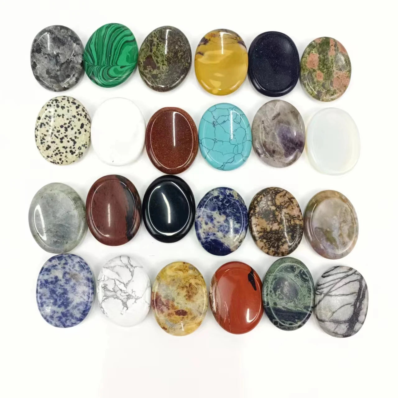 Wholesale Worry Stone Crystal Healing Meditation Gemstone Chakra Worry Stone Palm Stone for Gift