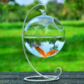 1Set Round Aquarium Fish Bowl Flower Plant Hanging Glass Vase Spherical Glass Fish Tank