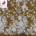 HY2865 2024 High-end White French 3D Applique Lace Fabric Rhinestone Embroidery Pearl Tulle Lace Wedding Dress Fabric