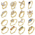 Wholesale Piercing Jewelry Nose Ring 18k Gold Preserved Nose Ring Sparkling Colorful Zircon Nose Ring for Women
